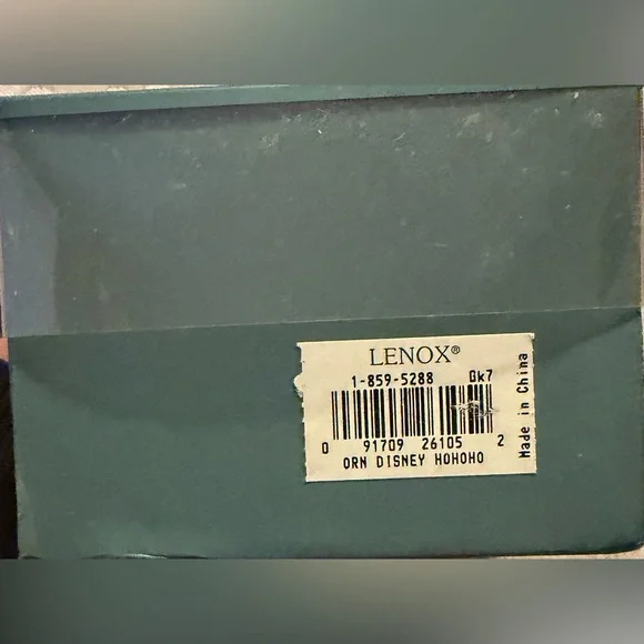 LENOX Vintage 1997 Disney Figurines Christmas Ornament Mickey HO HO HO- Retired - Picture 2 of 2